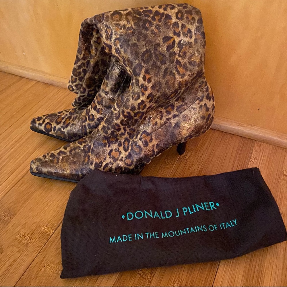 Donald Pliner Leopard Boots 6.5